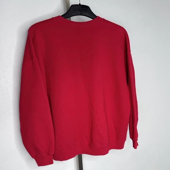 Vintage 90s Lee Red Blank Sweatshirt Crewneck Heavyweight USA Made 2XL - Picture 2 of 4